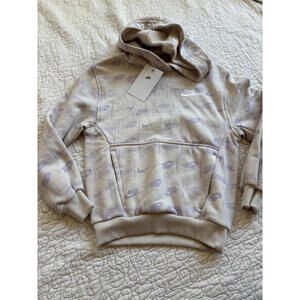 Nike Girls' Hoodie Sweatshirt with Logo Print In Purple Size Small #457 [COPY]